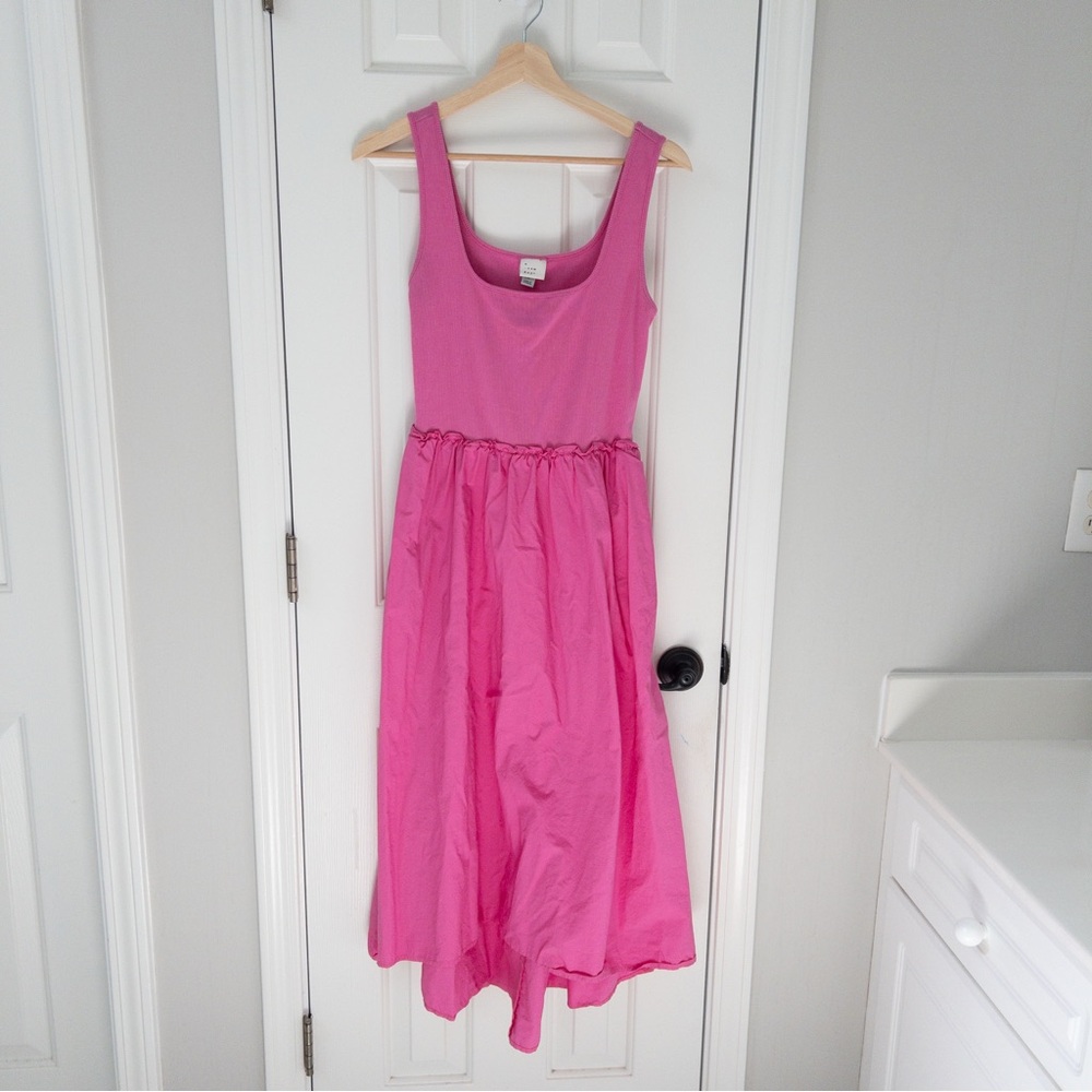 A New Day Vibrant Pink Casual Dress
